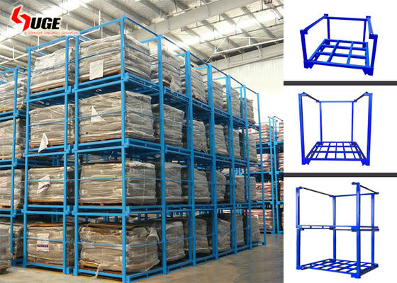 Q235 l'acier vigoureux trois - posez les vinasses/le support empilables de stockage cage de tissu