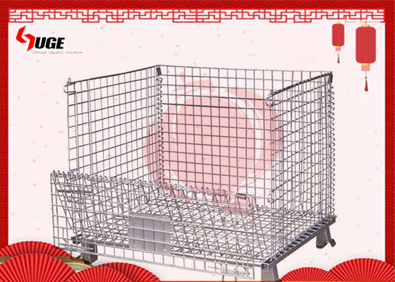 Cage de maille en métal de stockage de matériels et wagon-citerne spéciaux spéciaux adaptés aux besoins du client avec des roues